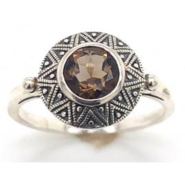 Sterling Silver Smokey Quartz Ring image