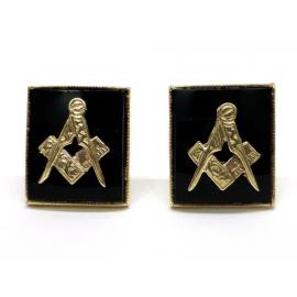9ct Onyx Masonic Cufflinks image