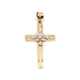 14ct CZ Cross Pendant image