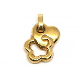 18ct Heart Flower Charm image