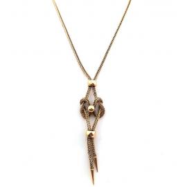9ct Vintage Wheatsheaf Lariat Necklace image