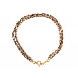 18ct 19cm Two Tone Twist Box Bracelet image