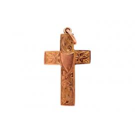 9ct Rose Cross Pendant image