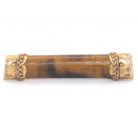 15ct Tigers Eye Bar Brooch image