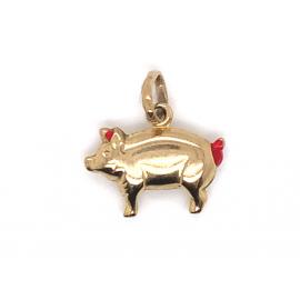 9ct Enamel Pig Charm image