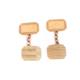 9ct Textured Patterned Cufflinks image