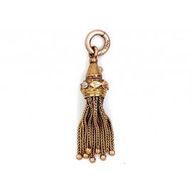 9ct Tri Gold Tassel Pendant/Charm image