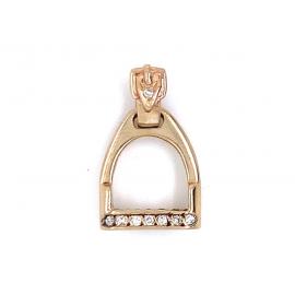 9ct Stirrup Diamond Pendant image
