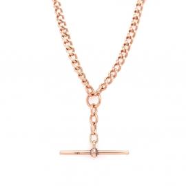 9ct Rose Curb Fob Chain 45cm image