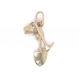 9ct Miners Tools Charm image