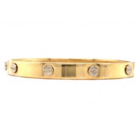 18ct Two Tone Screw Snap & Hinge Bracelet image