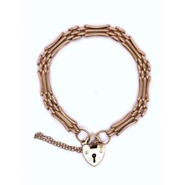 9ct Gate Padlock Bracelet image