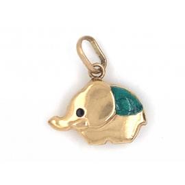 9ct Enamel Elephant Charm image