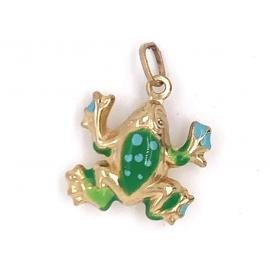 9ct Enamel Frog Charm image