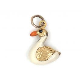 9ct Enamel Swan Charm image