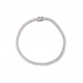 18ct White Gold Diamond Tennis Bracelet TDW 1.90ct image