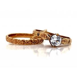 9ct Cubic Zirconia Two Rings Charm image