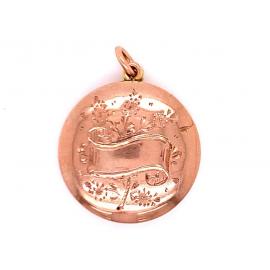 9ct Rose Engraved Scroll Locket image