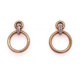9ct Diamond Double Circle Earrings image