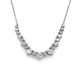 14ct White Gold Diamond Necklace TDW 2.00ct image