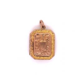 9ct Vintage Deco Rectangle Locket image
