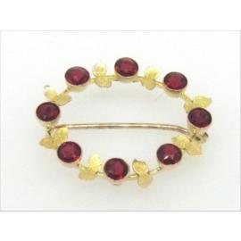 9ct Synthetic Ruby Brooch image