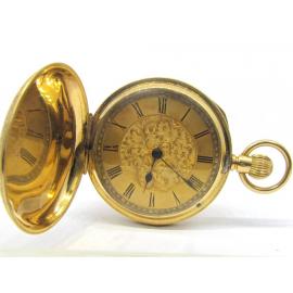18ct Flower Engraved Pocket Watch image