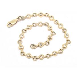 9ct Rub Over Diamond Bracelet image