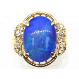 18ct Opal and Diamond Ring image