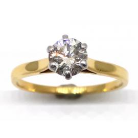 18ct Diamond Solitaire Ring TDW.58ct image