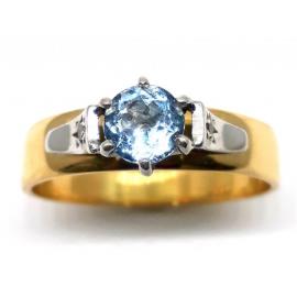 18ct Aquamarine Diamond Ring image