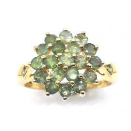 14ct Green Sapphire Cluster Ring image