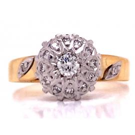 18ct Diamond Cluster Ring TDW 0.21ct image