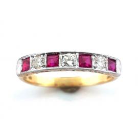 18ct Ruby Diamond Eternity Ring image