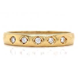 18ct Five Diamond Innerset Ring TDW 0.06ct image