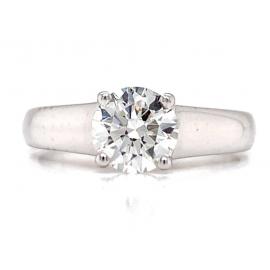 18ct White Gold Diamond Solitaire Ring TDW 1.20ct image