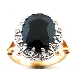 9ct Sapphire Diamond Cluster Ring image