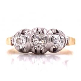 18ct Three Diamond Ring TDW 0.56ct image