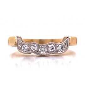 18ct Five Diamond Curved Eternity Ring TDW 0.15ct image
