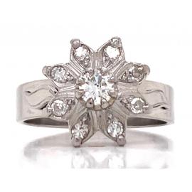 Platinum Diamond Cluster Ring TDW 0.30ct image