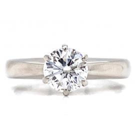 Platinum Diamond Solitaire Ring TDW 0.72ct image