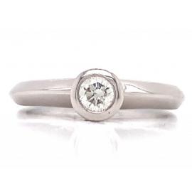 Platinum Diamond Rubset Solitaire Ring TDW 0.23ct image