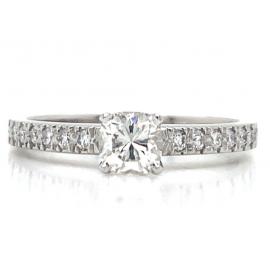 Tiffany & Co Platinum & Diamond Solitaire Ring TDW 0.57CT image