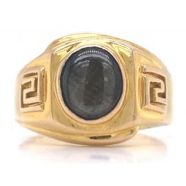 18ct Black Sapphire Signet Ring image