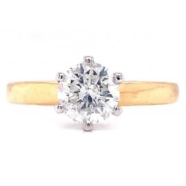 18ct Diamond Solitaire Ring TDW 1.01ct image