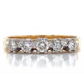 18ct Five Diamond Ring TDW 0.49ct image