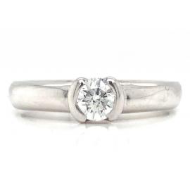 18ct White Gold Diamond Solitaire Ring TDW 0.30ct image