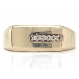 9ct Five Diamond Signet Ring image