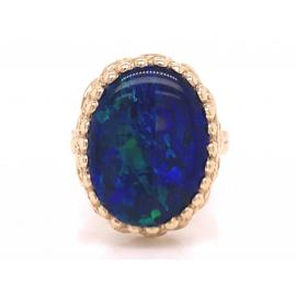 14ct Triplet Opal Deco Ring image