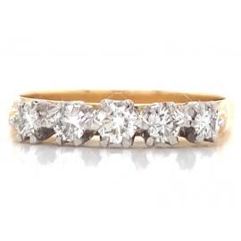 18ct Five Diamond Eternity Ring TDW 0.30ct image